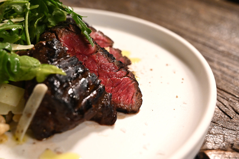This is a photo of Posto Italian's grilled beef tagliata.