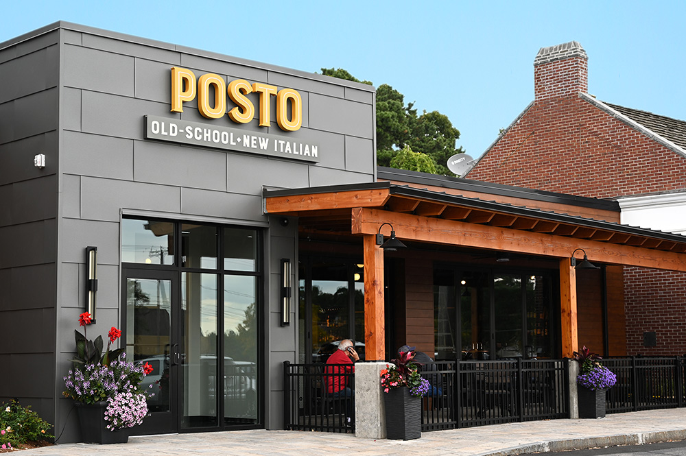 This is a photo of the outside of Posto Italian in Longmeadow, MA